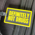 definitely not drugs luggage tag