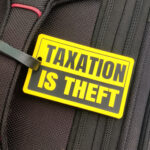 taxation is theft luggage tag