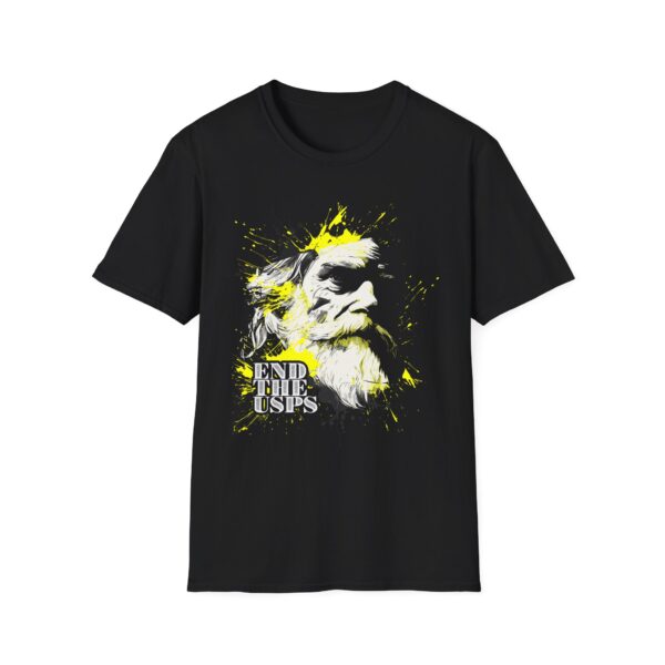 "End the USPS" Lysander Spooner Tee – Rebel Mail Edition - Soft Black