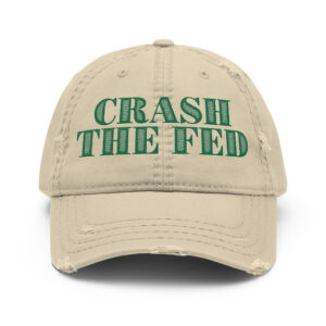 Crash The Fed Distressed Hat - Tan