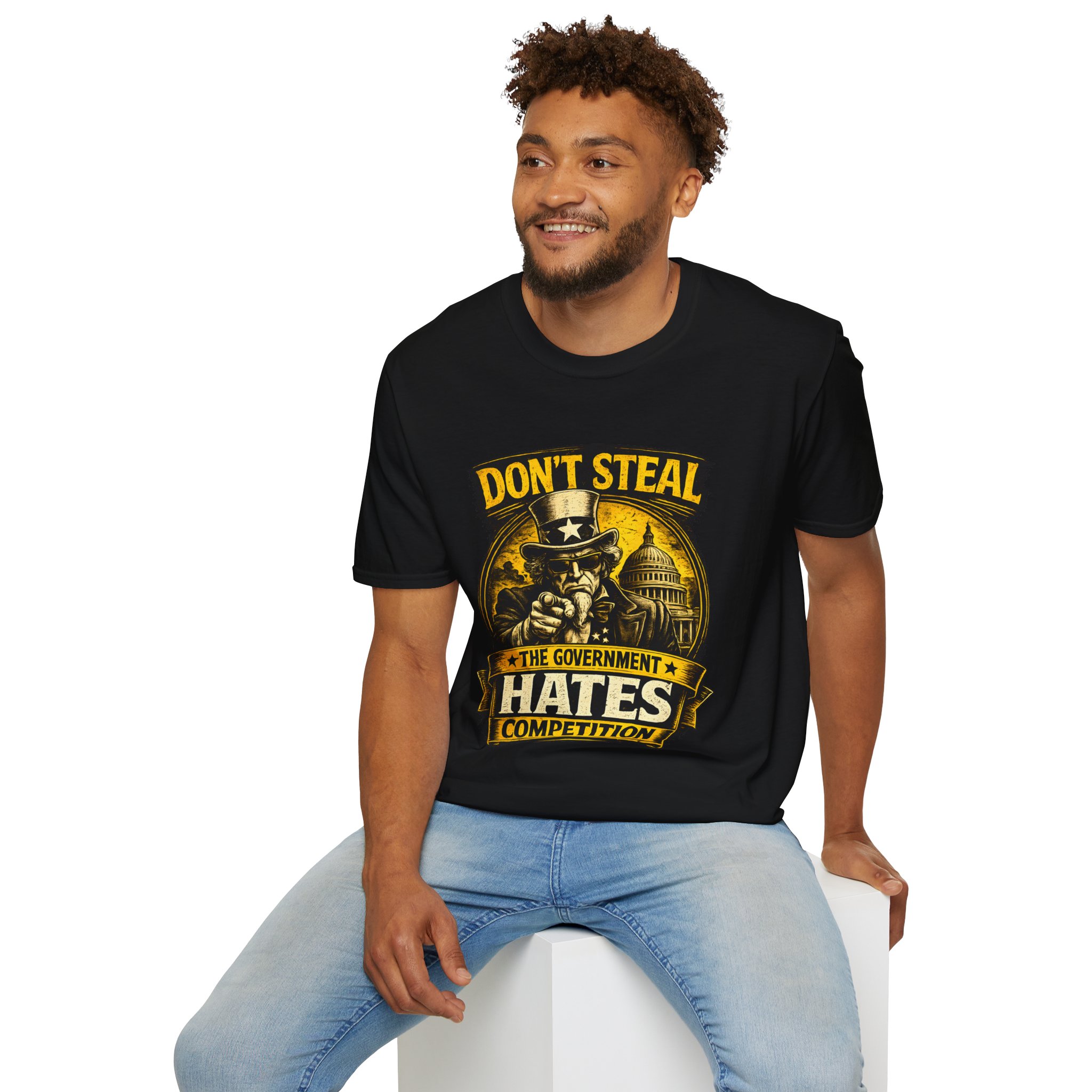 Don't Steal, The Government Hates Competition - Soft Tee - Image 2